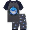 Family Feeling Little Big Boys Summer Pajamas Sets Short 100% Cotton Pjs(Shark/F5)