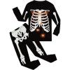Family Feeling Little Boys Girls Child Pajamas Sets 100% Cotton Toddler Pjs(Skeleton/Glow-in-the-dark111/6959)