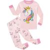 Family Feeling Little Boys Girls Child Pajamas Sets 100% Cotton Toddler Pjs(Unicorn/Pink/F1)