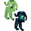 Family Feeling Striped Boys Girls 2 Piece Christmas Pajamas Set 100% Cotton Pjs(4-piece-dragon-2022)