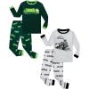Family Feeling Striped Boys Girls 2 Piece Christmas Pajamas Set 100% Cotton Pjs(4-piece-train-truck-2022)