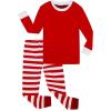Family Feeling Striped Boys Girls 2 Piece Christmas Pajamas Set 100% Cotton Pjs(Christmas/Striped/Red2)