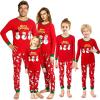 Matching Family Pajamas Christmas Sleepwear Cotton Holiday Valentine Halloween Pjs(Christmas/Red/Snowman-2023)
