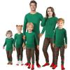 Matching Family Pajamas Christmas Sleepwear Cotton Holiday Valentine Halloween Pjs(Greenplaid)