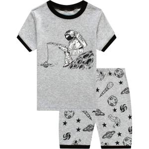 Family Feeling Boys Summer Pajamas Sets Short Sets(Space/D9)