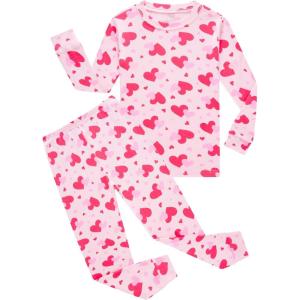 Family Feeling Little Boys Girls Child Pajamas Sets 100% Cotton Toddler Pjs(Cc-pinklove-6197)
