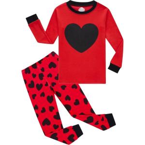 Family Feeling Little Boys Girls Child Pajamas Sets 100% Cotton Toddler Pjs(Redklove-6196)