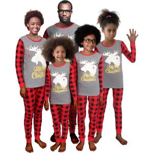 Matching Family Pajamas Christmas Sleepwear Cotton Holiday Valentine Halloween Pjs(Christmas/Moosereindeer1-2023)