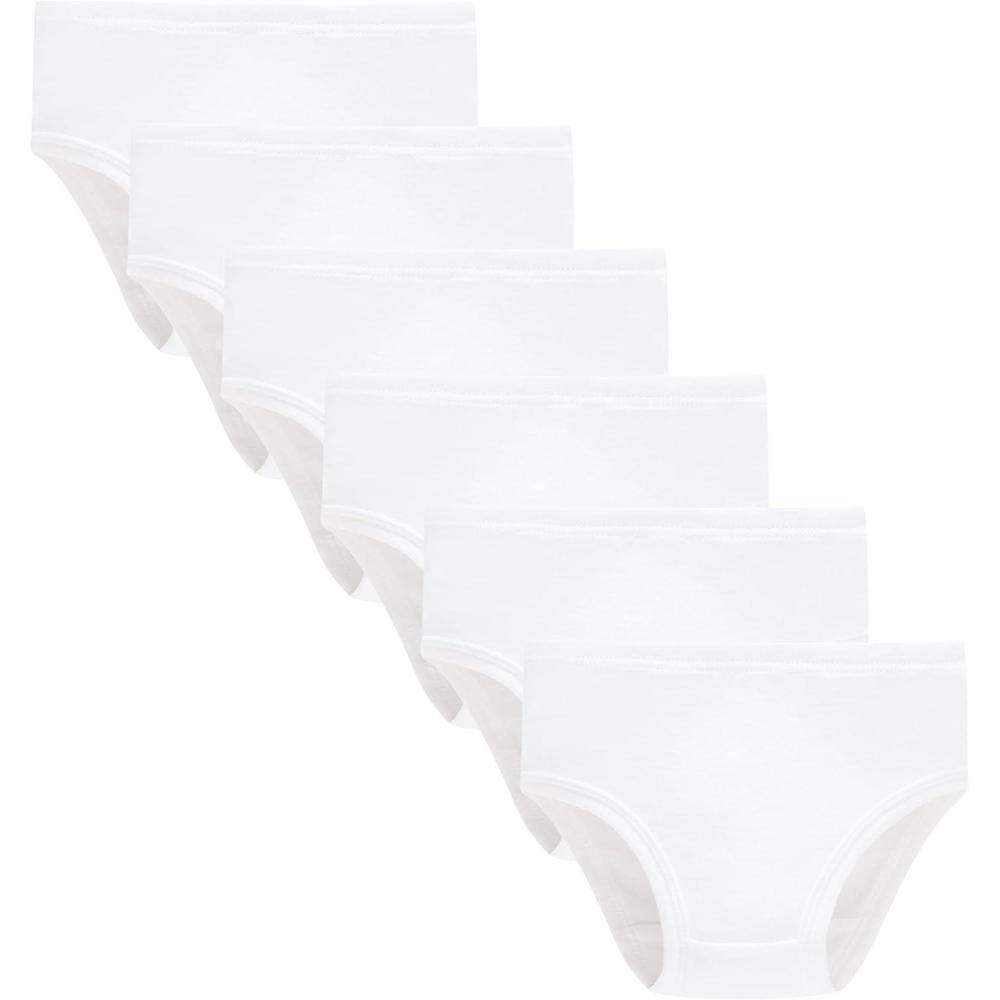 imageFamily Feeling Little Girl Underwear Toddler Panties Big Kids Undies Soft 100 Cotton6 Packwhite