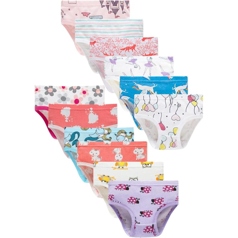 imageFamily Feeling Little Girl Underwear Toddler Panties Big Kids Undies Soft 100 CottonZh152012 Pack