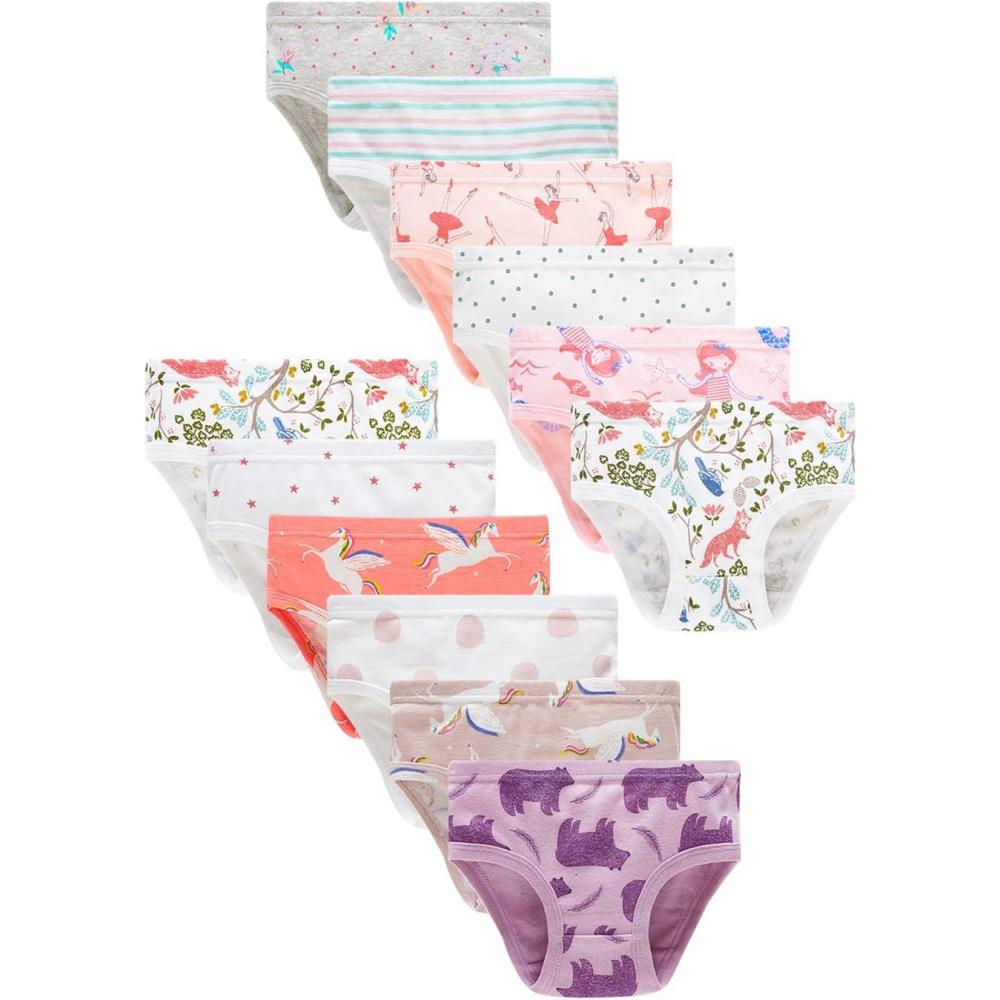 imageFamily Feeling Little Girl Underwear Toddler Panties Big Kids Undies Soft 100 CottonZh232812 Pack
