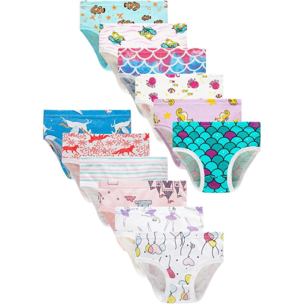 imageFamily Feeling Little Girl Underwear Toddler Panties Big Kids Undies Soft 100 CottonZh311512 Pack