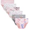 Family Feeling Little Girl Underwear Toddler Panties Big Kids Undies Soft 100% Cotton(6 Pack-a)