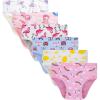 Family Feeling Little Girl Underwear Toddler Panties Big Kids Undies Soft 100% Cotton(6 Pack-rainbow42)