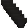 Family Feeling Little Girl Underwear Toddler Panties Big Kids Undies Soft 100% Cotton(Black-6 Pack)
