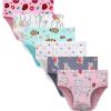 Family Feeling Little Girl Underwear Toddler Panties Big Kids Undies Soft 100% Cotton(Bunny-40)