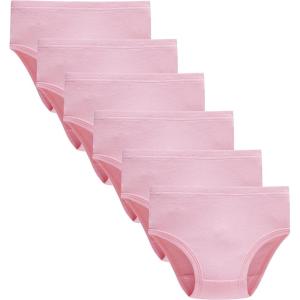 Family Feeling Little Girl Underwear Toddler Panties Big Kids Undies Soft 100% Cotton(6 Pack-pink)