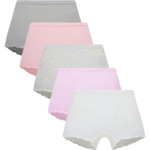 Family Feeling Little Girl Underwear Toddler Panties Big Kids Undies Soft 100% Cotton(6 Pack-solid Color-zh1aa)