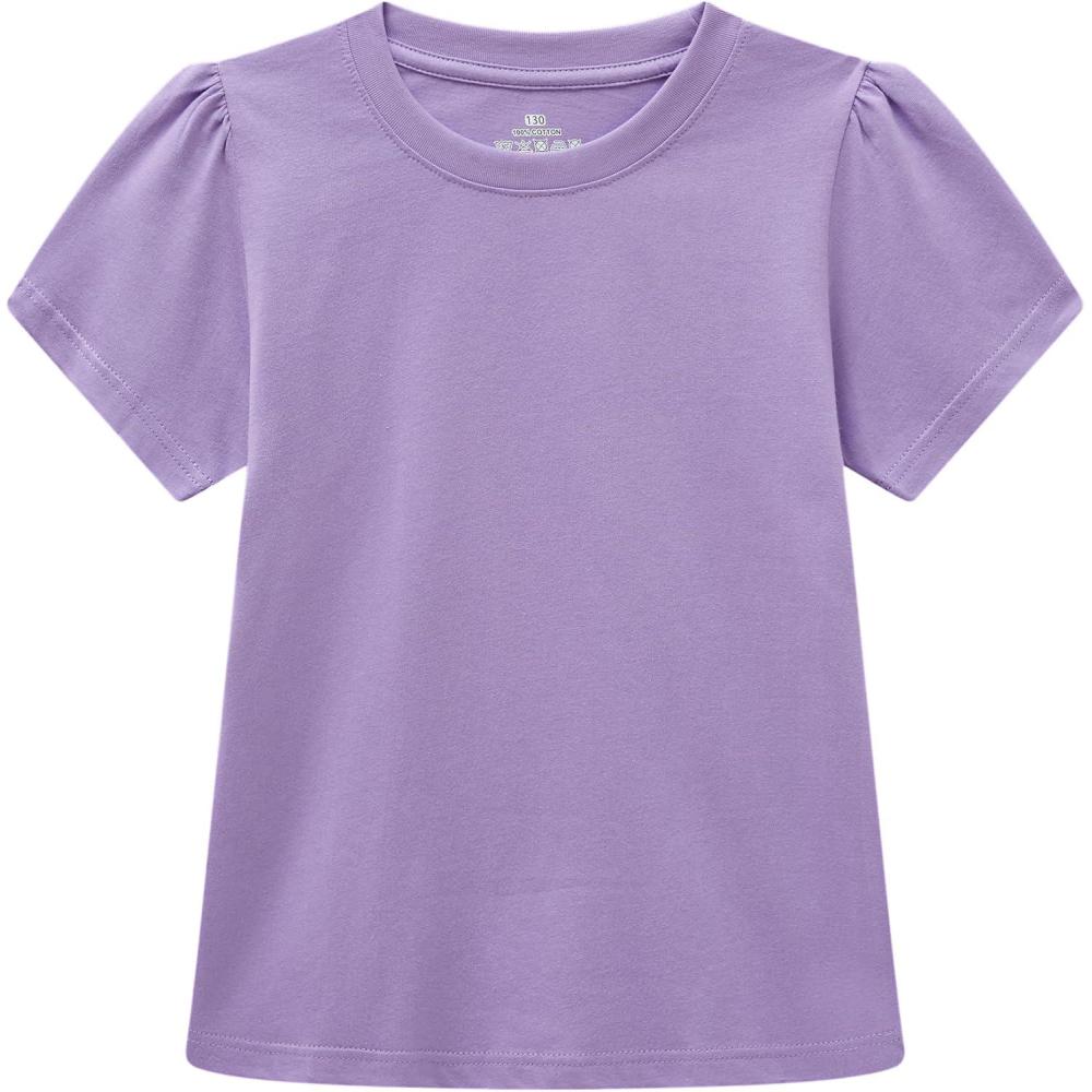 imageFamily Feeling Girl Tshirts Short Sleeve Crewneck Kids TShirts Top TeePurple