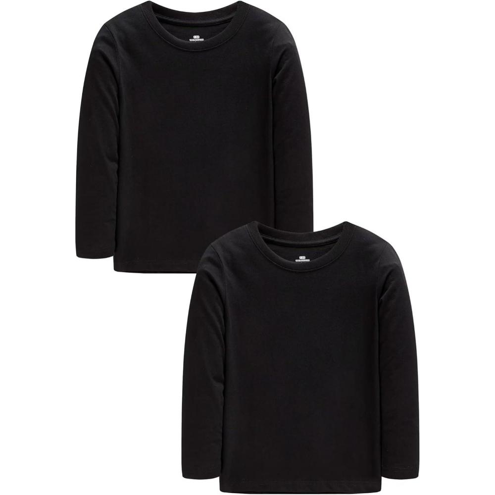 imageFamily Feeling Kids Long Sleeve Crewneck Boys Tee TShirtBlack