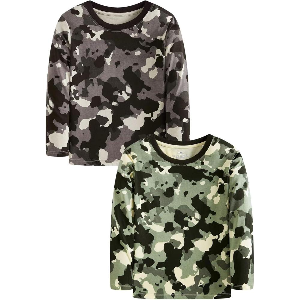 imageFamily Feeling Kids Long Sleeve Crewneck Boys Tee TShirtCamouflage