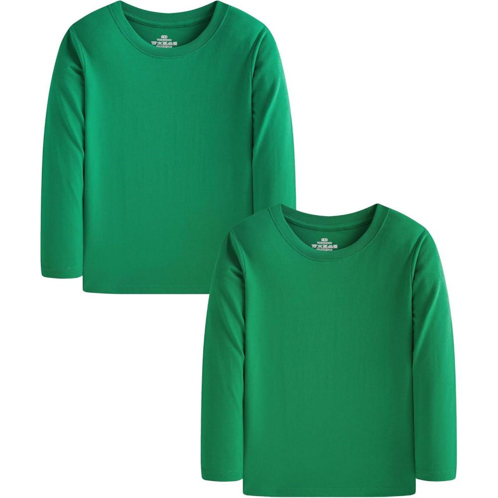 imageFamily Feeling Kids Long Sleeve Crewneck Boys Tee TShirtGreen
