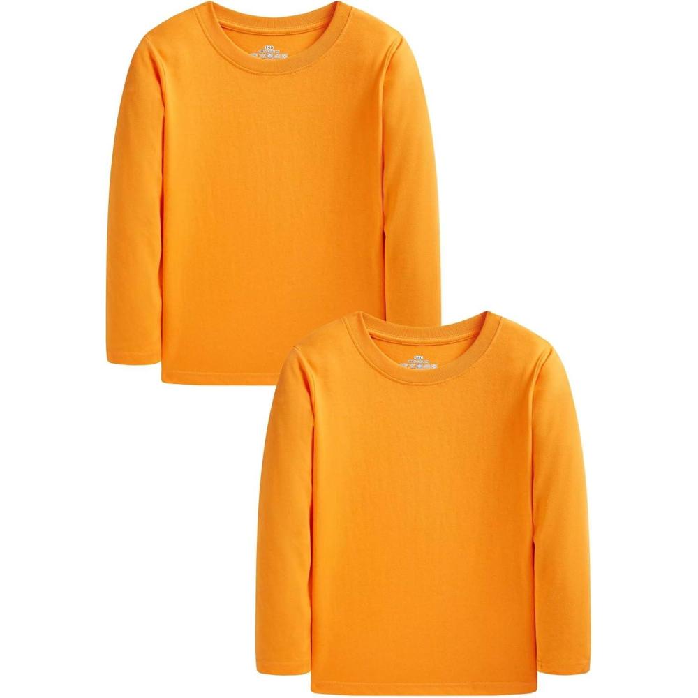 imageFamily Feeling Kids Long Sleeve Crewneck Boys Tee TShirtOrange