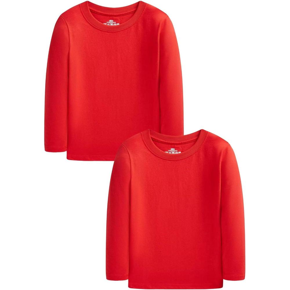 imageFamily Feeling Kids Long Sleeve Crewneck Boys Tee TShirtRed