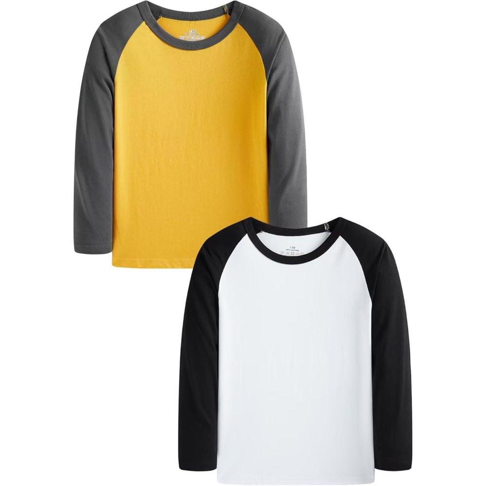 imageFamily Feeling Kids Long Sleeve Crewneck Boys Tee TShirtWhiteYellow