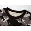 Family Feeling Boys Short Sleeve Summer Crewneck Kids T-Shirts One Piece Girls Tee(Camo Grey)