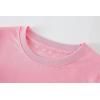 Family Feeling Boys Short Sleeve Summer Crewneck Kids T-Shirts One Piece Girls Tee(Pink)