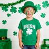 Family Feeling Boys Short Sleeve Summer Crewneck Kids T-Shirts One Piece Girls Tee(St. Patrick’s Clover-short)