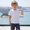 Family Feeling Boys Short Sleeve Summer Crewneck Kids T-Shirts One Piece Girls Tee(White)