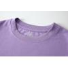 Family Feeling Girl Tshirts Short Sleeve Crewneck Kids T-Shirts Top Tee(Purple)