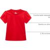 Family Feeling Girl Tshirts Short Sleeve Crewneck Kids T-Shirts Top Tee(Red)