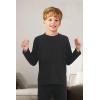 Family Feeling Kids’ Long Sleeve Crewneck Boys Tee T-Shirt(Black)