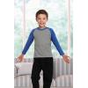 Family Feeling Kids’ Long Sleeve Crewneck Boys Tee T-Shirt(White/Grey)