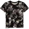 Family Feeling Boys Short Sleeve Summer Crewneck Kids T-Shirts One Piece Girls Tee(Camo Grey)