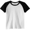 Family Feeling Boys Short Sleeve Summer Crewneck Kids T-Shirts One Piece Girls Tee(Raglan/White)
