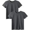 Family Feeling Boys Short Sleeve Summer Crewneck Kids T-Shirts Top Girls 2-Piece Tee(Dark Heather)