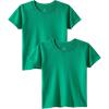 Family Feeling Boys Short Sleeve Summer Crewneck Kids T-Shirts Top Girls 2-Piece Tee(Green)