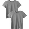 Family Feeling Boys Short Sleeve Summer Crewneck Kids T-Shirts Top Girls 2-Piece Tee(Grey)