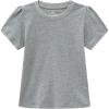 Family Feeling Girl Tshirts Short Sleeve Crewneck Kids T-Shirts Top Tee(Grey)