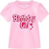 Family Feeling Girl Tshirts Short Sleeve Crewneck Kids T-Shirts Top Tee(Pink)