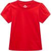 Family Feeling Girl Tshirts Short Sleeve Crewneck Kids T-Shirts Top Tee(Red)