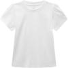Family Feeling Girl Tshirts Short Sleeve Crewneck Kids T-Shirts Top Tee(White)