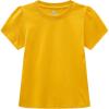 Family Feeling Girl Tshirts Short Sleeve Crewneck Kids T-Shirts Top Tee(Yellow)