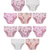 Family Feeling Girls’ 100% Cotton Underwear – Comfortable & Breathable Panties for Kids(10 Pack – Multicolor)