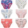 Family Feeling Girls’ 100% Cotton Underwear – Comfortable & Breathable Panties for Kids(6 Pack – Polka/Cartoon/Animal Print)