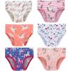 Family Feeling Girls’ 100% Cotton Underwears – Comfortable & Breathable Printed Pattern Panties for Child(6 Pack – Unicorn)